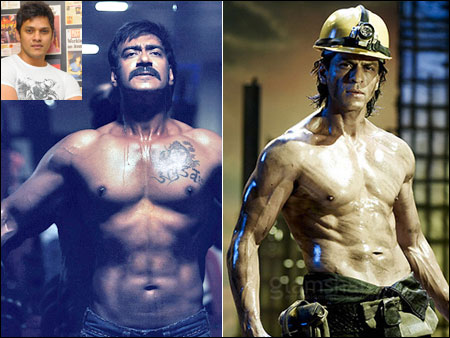 Ajay Devgn's and Shahrukh's six-pack abs connection